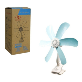 VENTILADOR 5 PALETAS 220Vca CON PINZA + JUEGO DE PALETAS DE REPUESTO