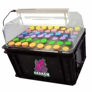 AEROCLONADOR KRAKEN COMPLETO 48 ESQUEJES Y 48 TAPAS EXTRA DE COLOR